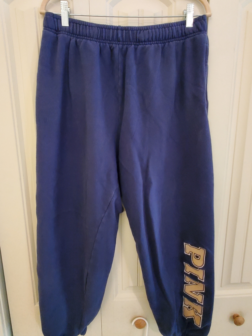 PINK Victoria's Secret Navy Blue Retro Drawstring Sweatpants